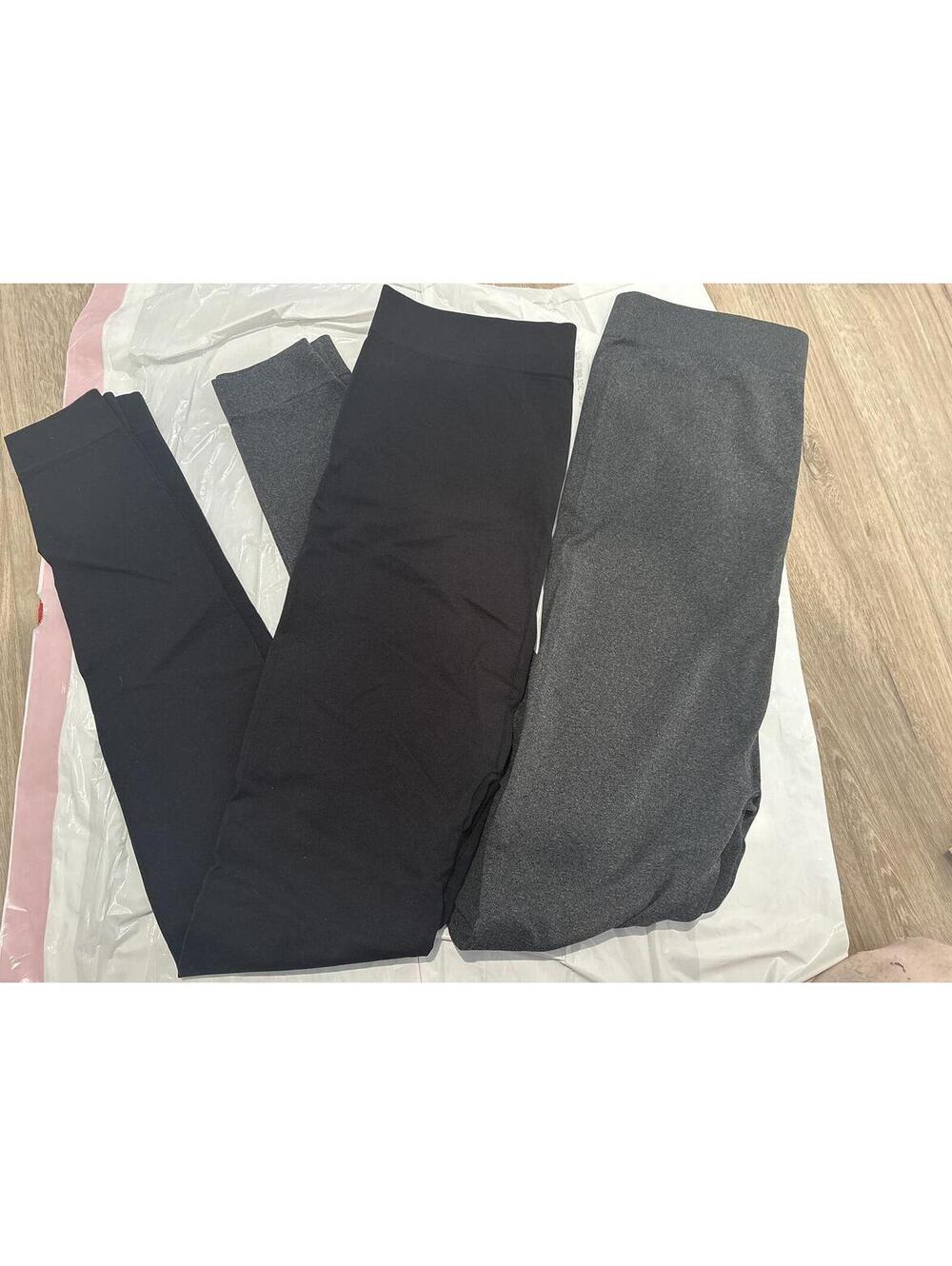 Set of Two Ingrid & Isabel Maternity Leggings in Black and Gray L/XL